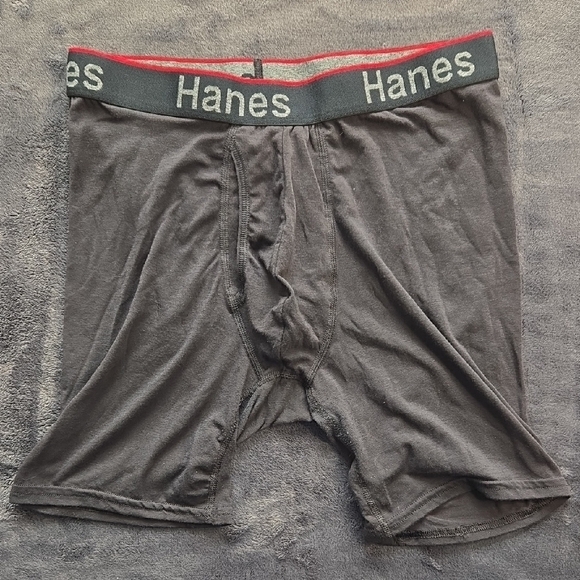 Hanes Other - Hanes Black Boxer Briefs Longer Leg Cotton Blend